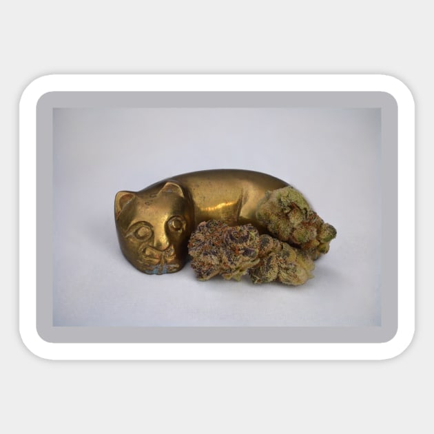 Little Kitty Kind  - Weed Design Sticker by MrGreenGenes420